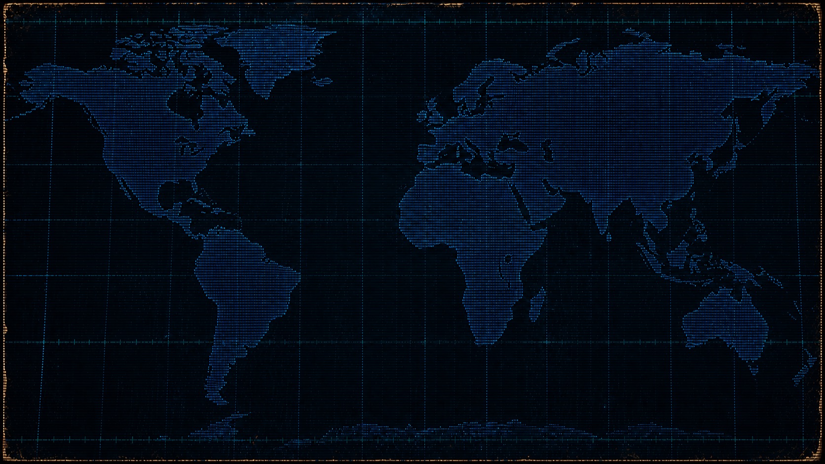 Blue tactical world map background.